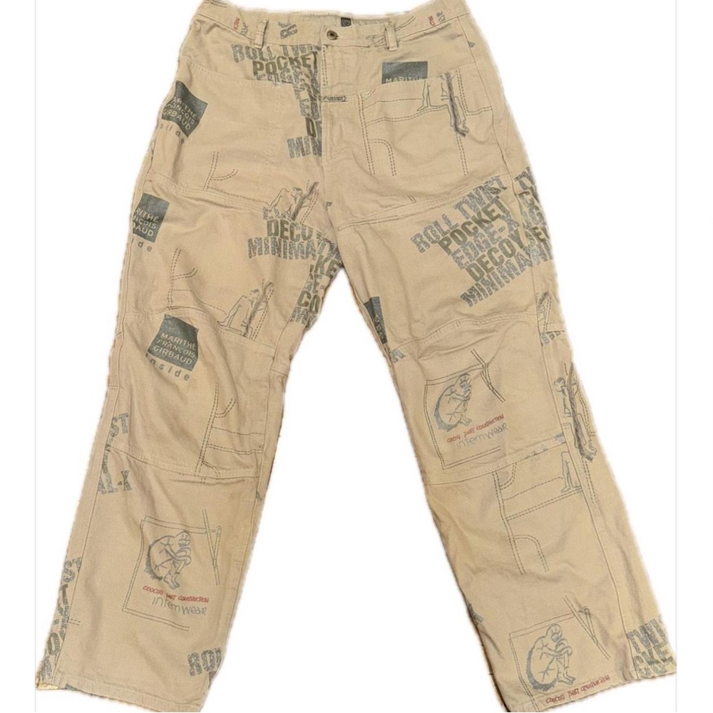 Rare Marithe Francois Girbaud printed khakis / jeans
Vintage baggy wide leg - Picture 2 of 5